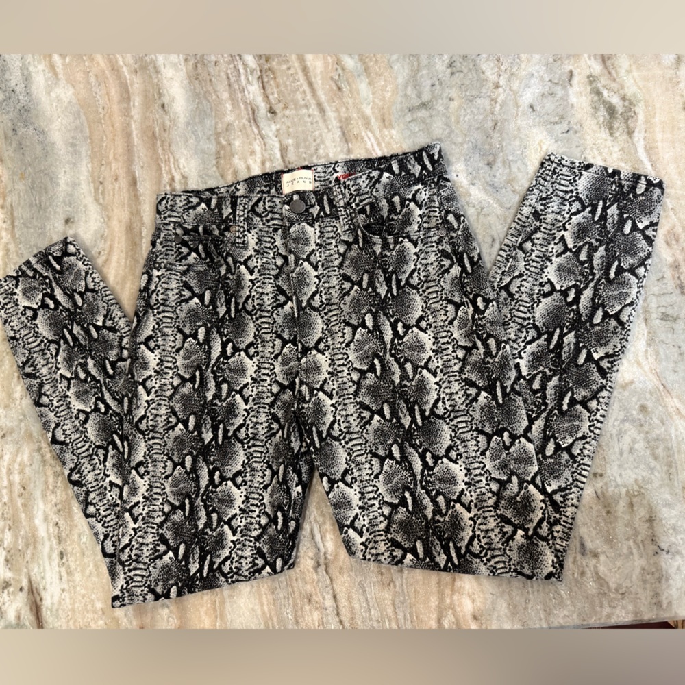 Women’s ALICE + OLIVIA Good High Rise Skinny Jeans in Snake- Size 27 - Picture 2 of 7